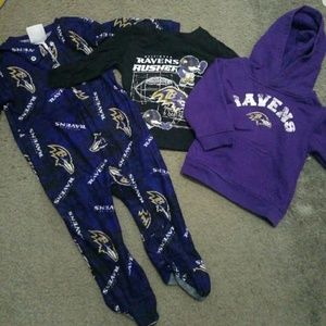 Baltimore Ravens 3 Piece Lot size 12-18 months